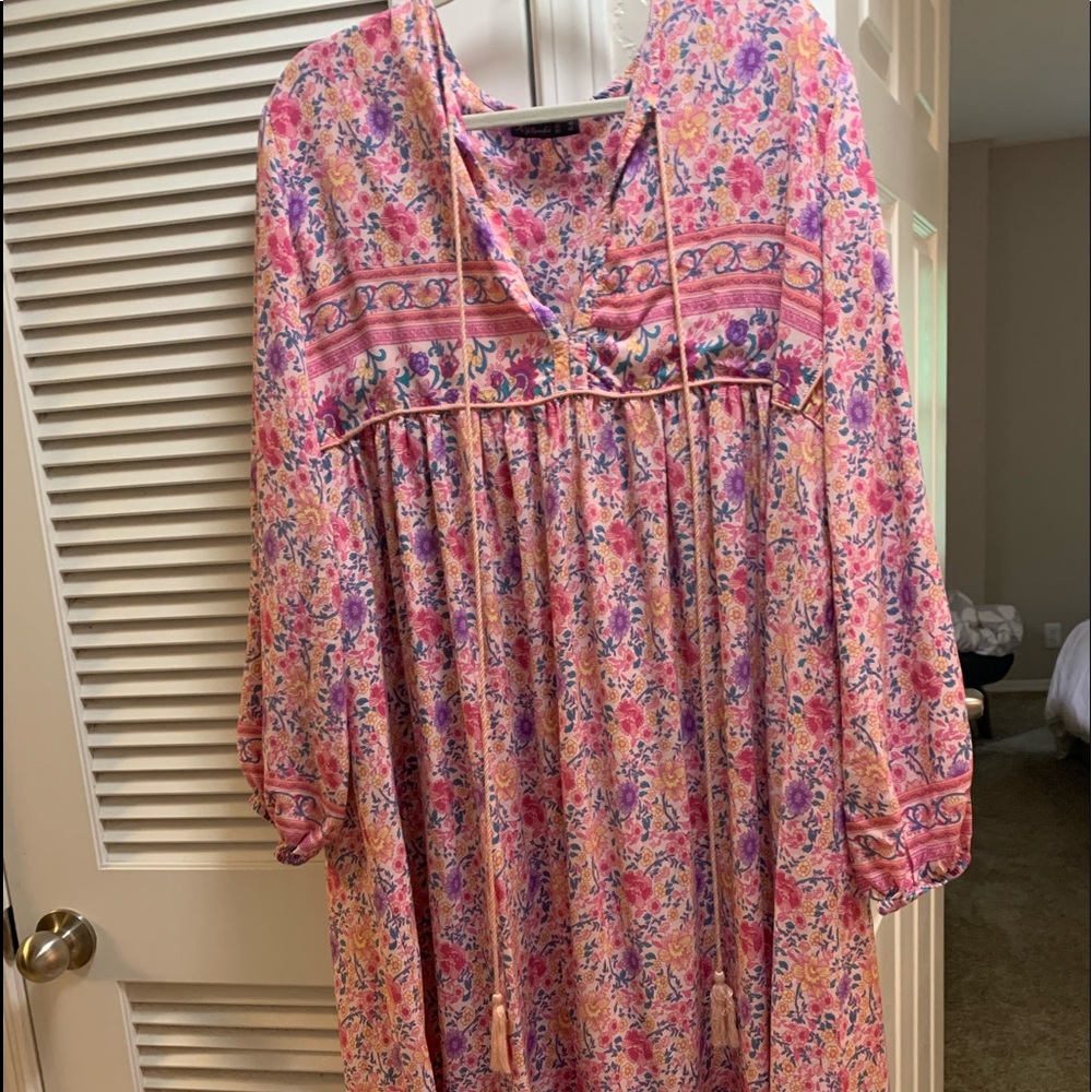 Floral amazon tunic long dress